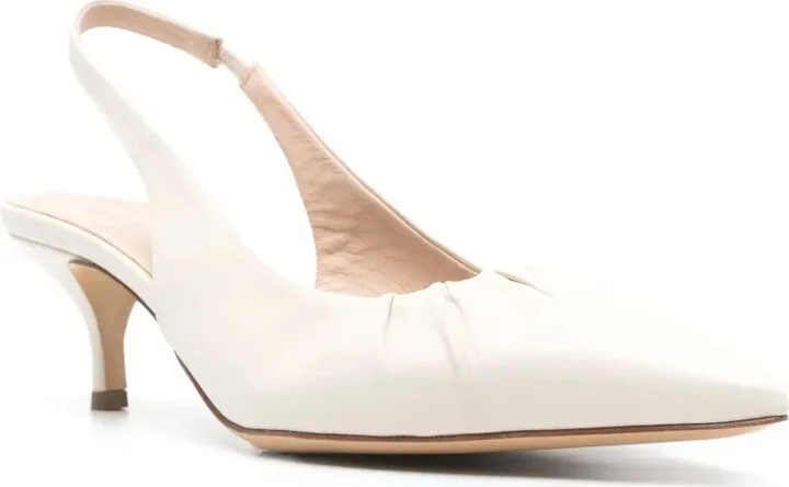 70mm Leather Slingback Pumps - Image 2