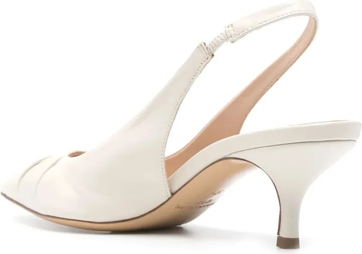 70mm Leather Slingback Pumps - Image 3