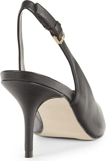 70MM Leather Slingback Pumps - Image 3