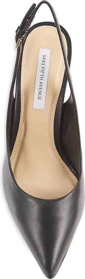 70MM Leather Slingback Pumps - Image 5
