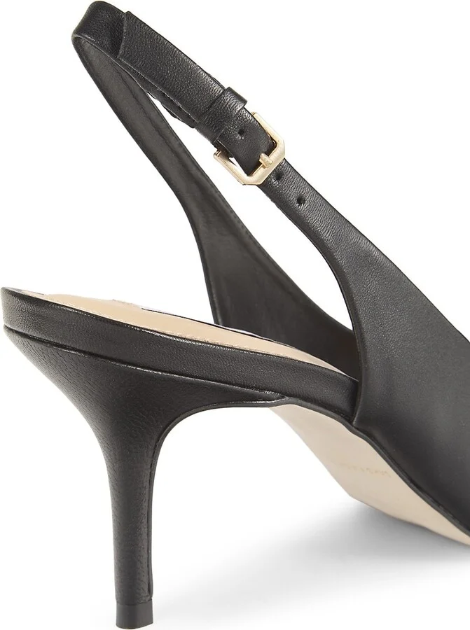 70MM Leather Slingback Pumps - Image 6