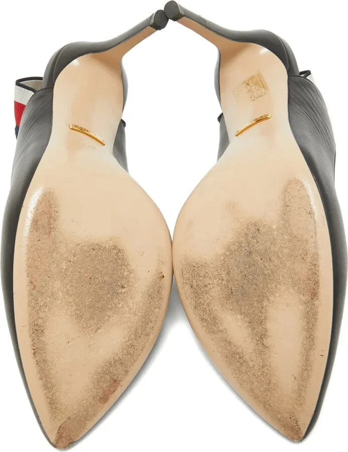 70mm Leather Slingback Pumps - Image 4