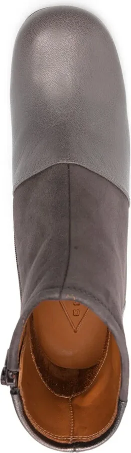 70mm Leather Suede Boots - Image 4