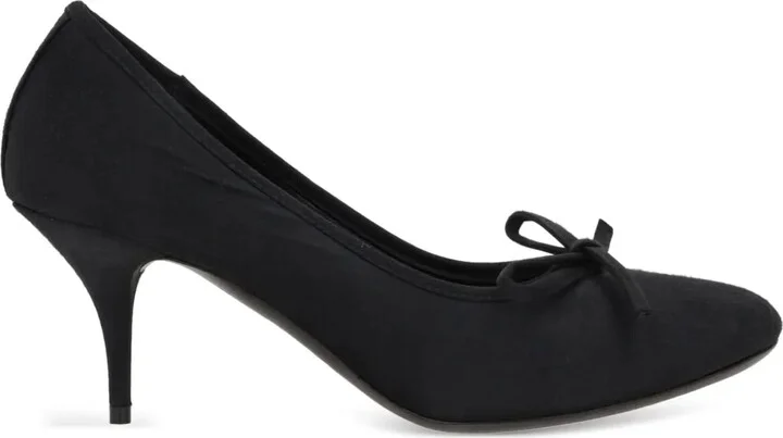 70mm Leopold worn-out satin pumps