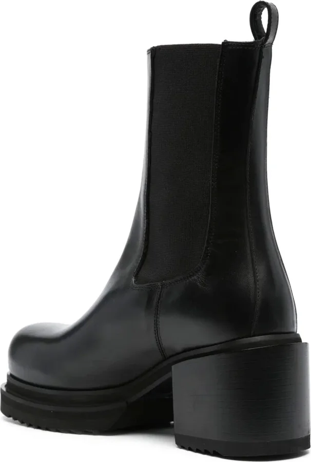 70mm Logo-Debossed Leather Ankle Boots - Image 3