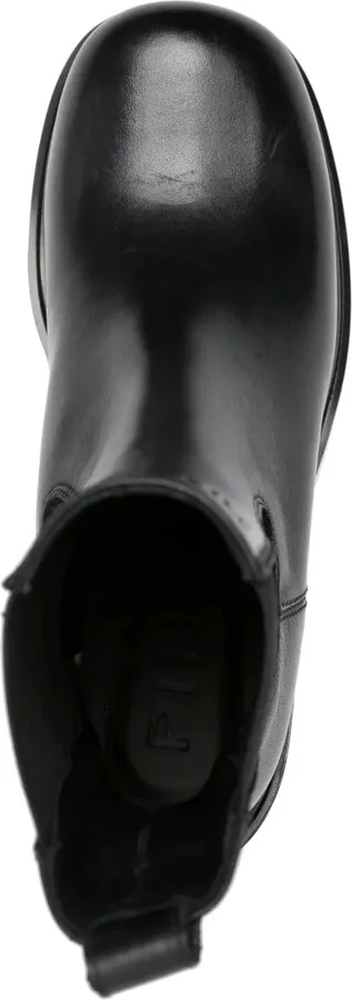 70mm Logo-Debossed Leather Ankle Boots - Image 4