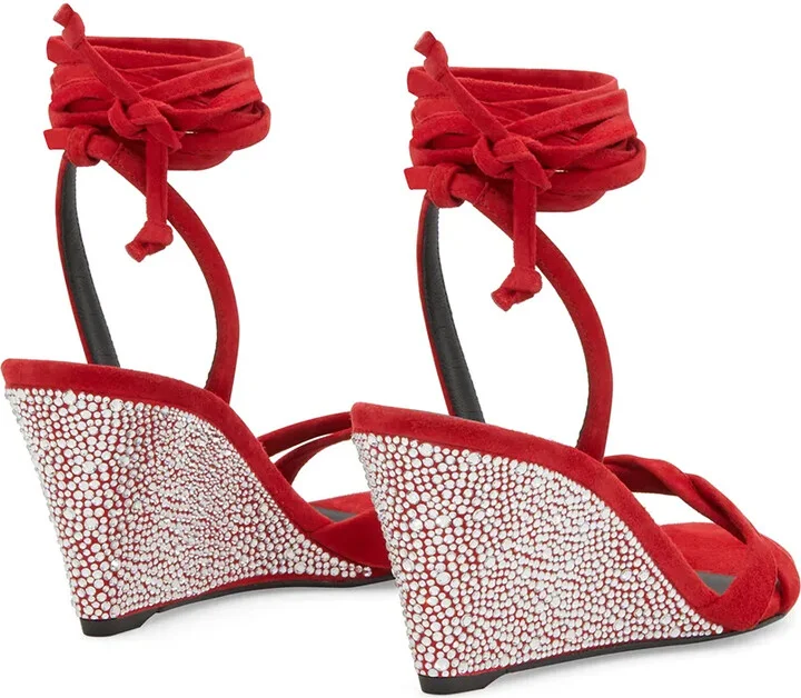 70mm Manola Strass wedge sandals - Image 3