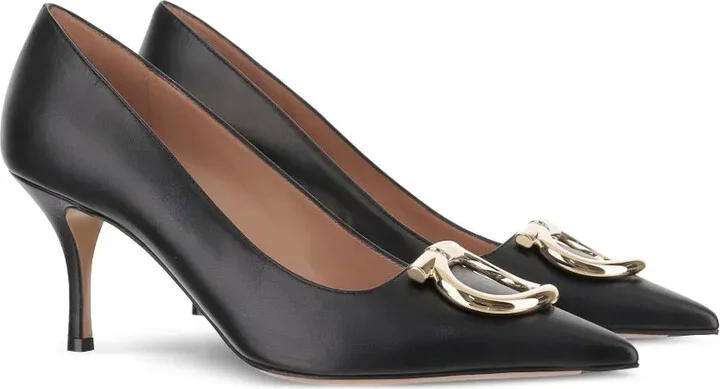 70mm Maxi Gancini leather pumps - Image 2