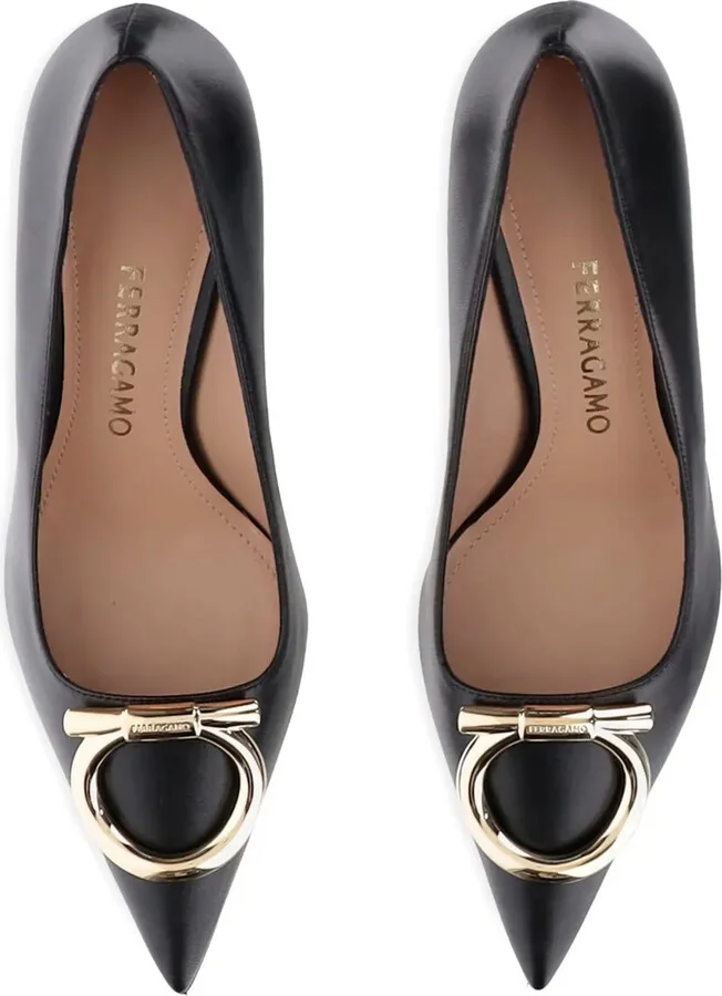 70mm Maxi Gancini leather pumps - Image 4