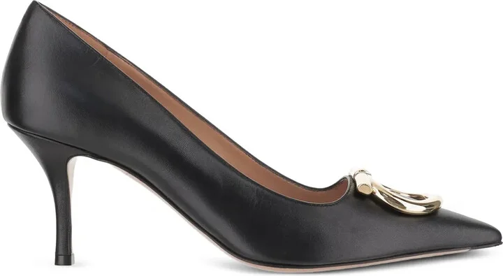 70mm Maxi Gancini leather pumps