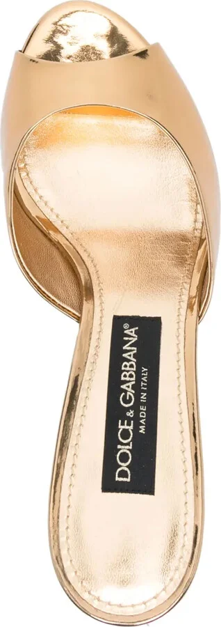70mm Metallic-Finish Leather Sandals - Image 4