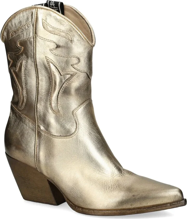 70mm Metallic Leather Cowboy Boots - Image 2