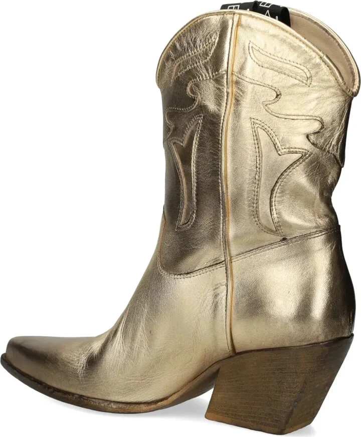 70mm Metallic Leather Cowboy Boots - Image 3