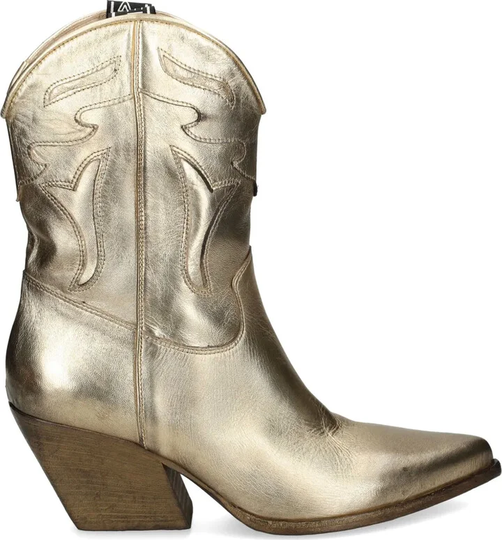 70mm Metallic Leather Cowboy Boots