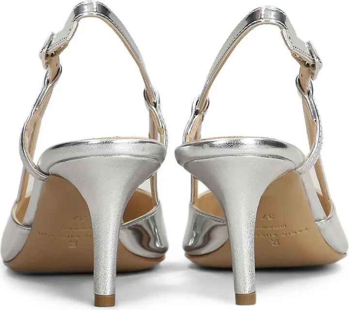 70mm Metallic Slingback Pumps - Image 3