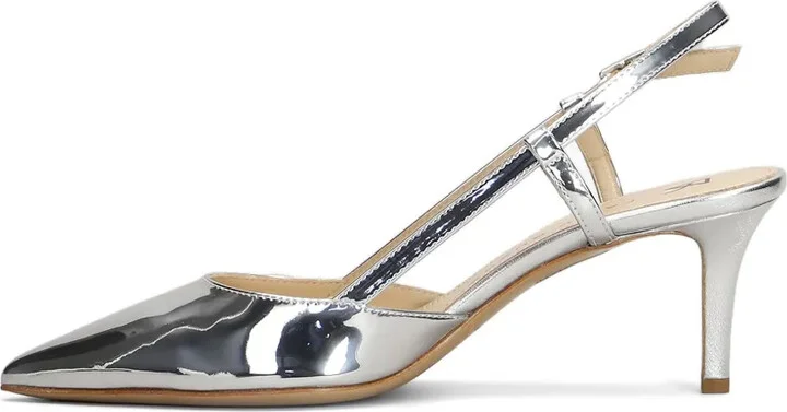 70mm Metallic Slingback Pumps - Image 4