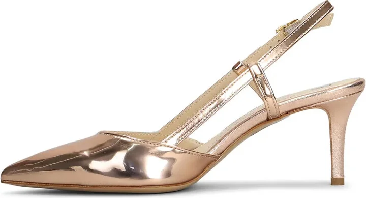 70mm Metallic Slingback Pumps - Image 4