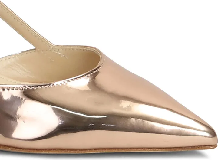 70mm Metallic Slingback Pumps - Image 5