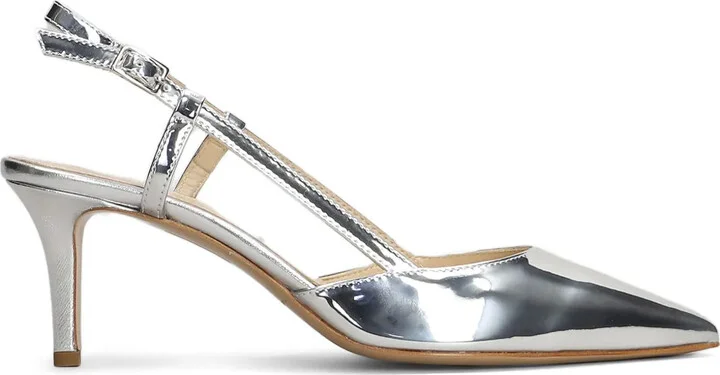 70mm Metallic Slingback Pumps