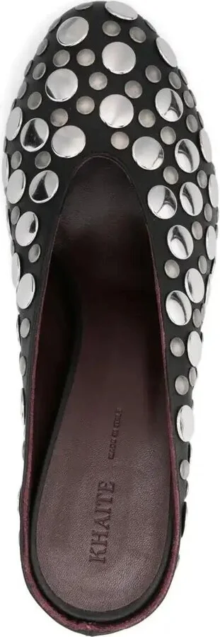 70mm Metallic-Studded Heeled Mules - Image 4