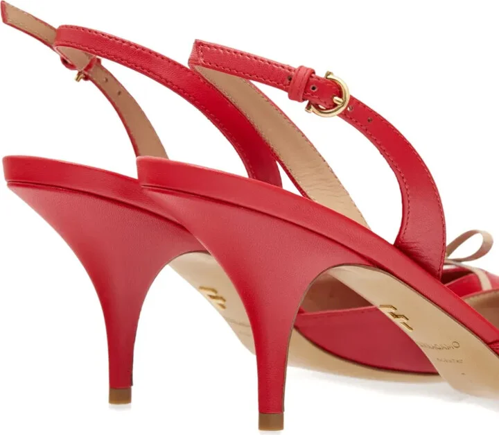 70mm Mini-Bow Slingback Pumps - Image 3