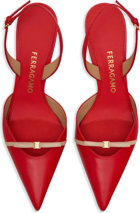 70mm Mini-Bow Slingback Pumps - Image 4