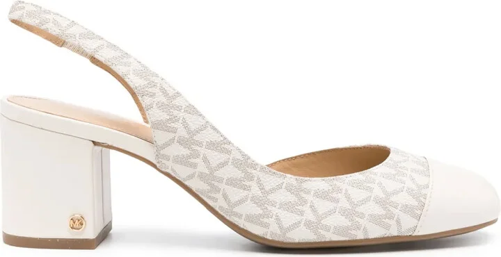 70mm Monogram-Print Leather Pumps