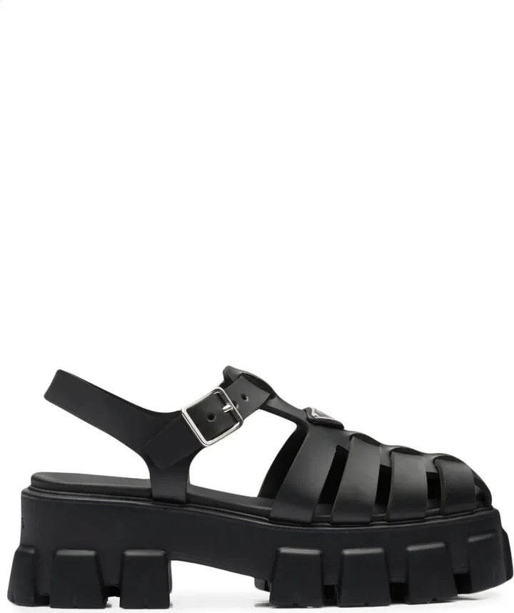 70mm Monolith caged rubber sandals