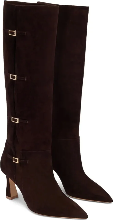 70mm Nolan buckle-detail suede knee-high boots - Image 2
