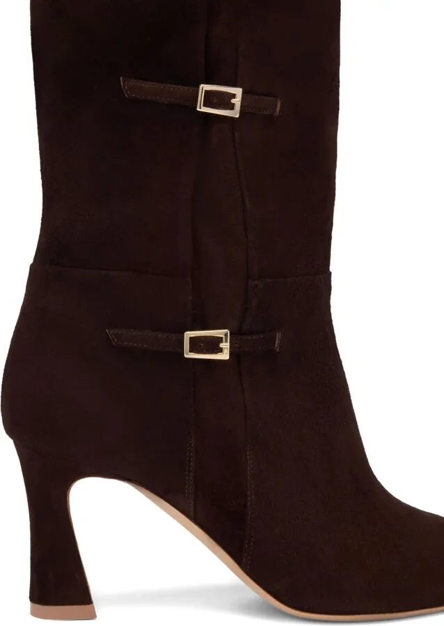 70mm Nolan buckle-detail suede knee-high boots - Image 3
