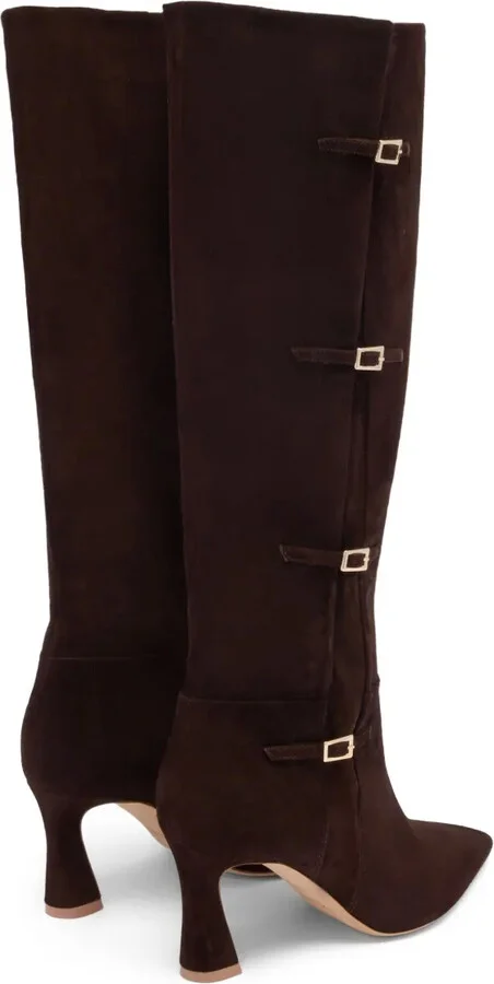 70mm Nolan buckle-detail suede knee-high boots - Image 4