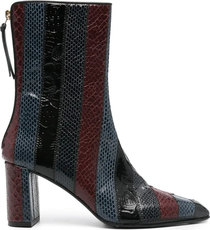 70mm Patchwork Ankle Boots