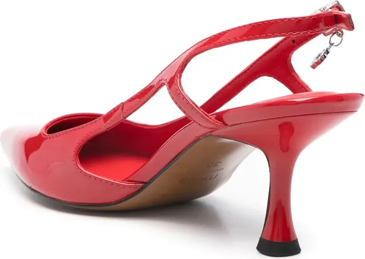 70mm Patent- Leather Slingback Pumps - Image 3