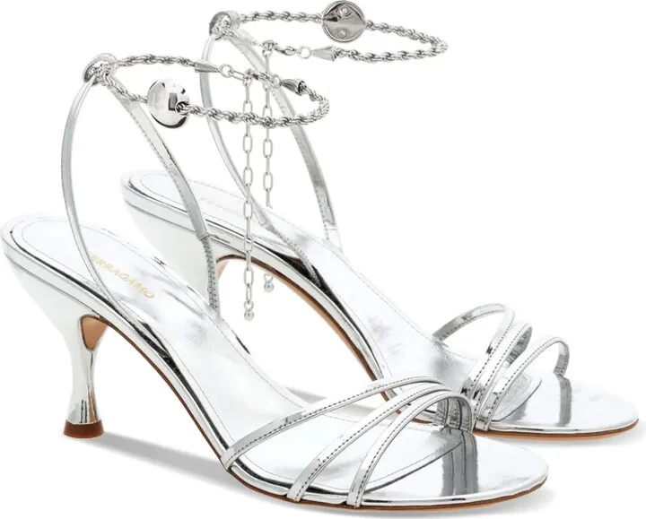70mm Patent Leather Strappy Sandals - Image 2