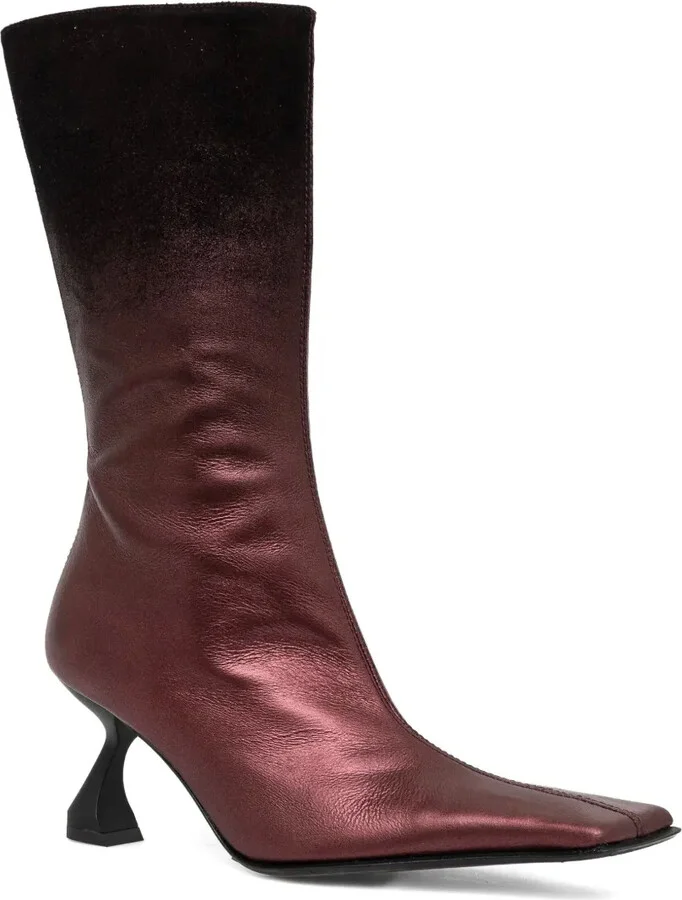 70mm Pearl leather square-toe boots - Image 2