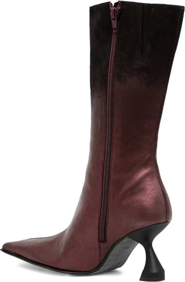 70mm Pearl leather square-toe boots - Image 3