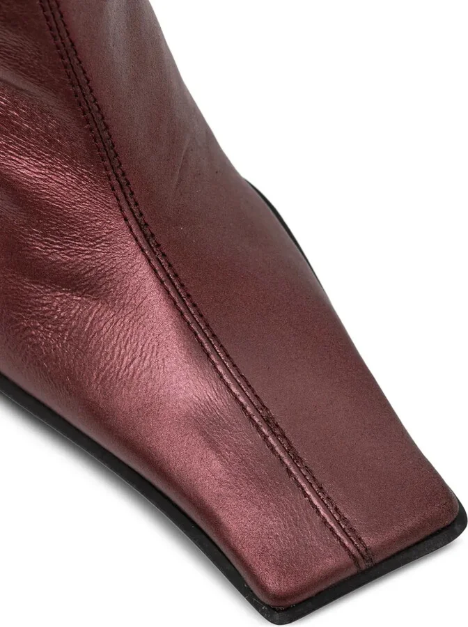 70mm Pearl leather square-toe boots - Image 4