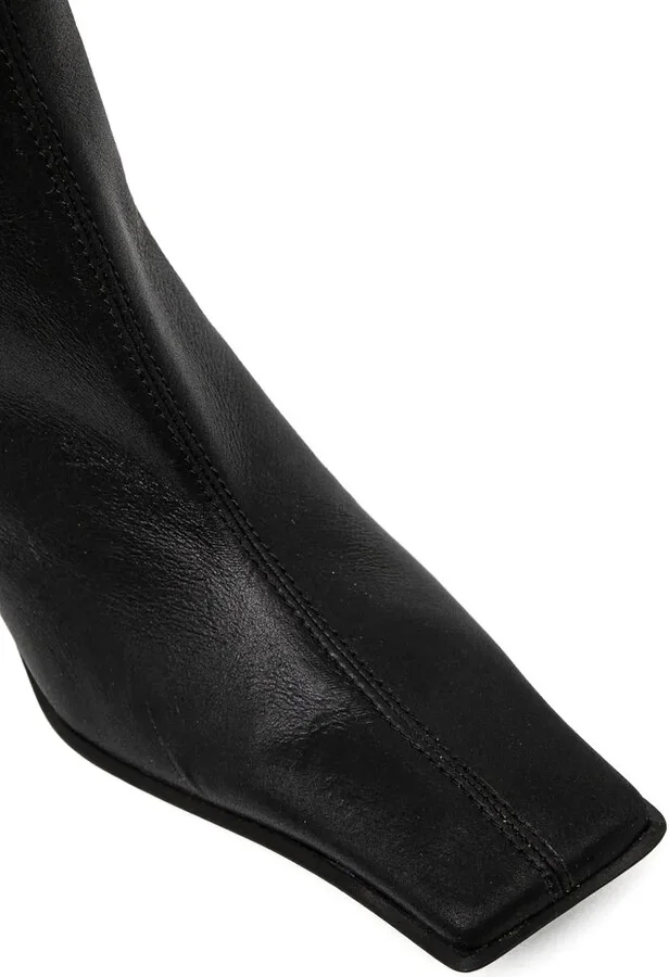 70mm Pearl square-toe sculpted-heel boots - Image 3