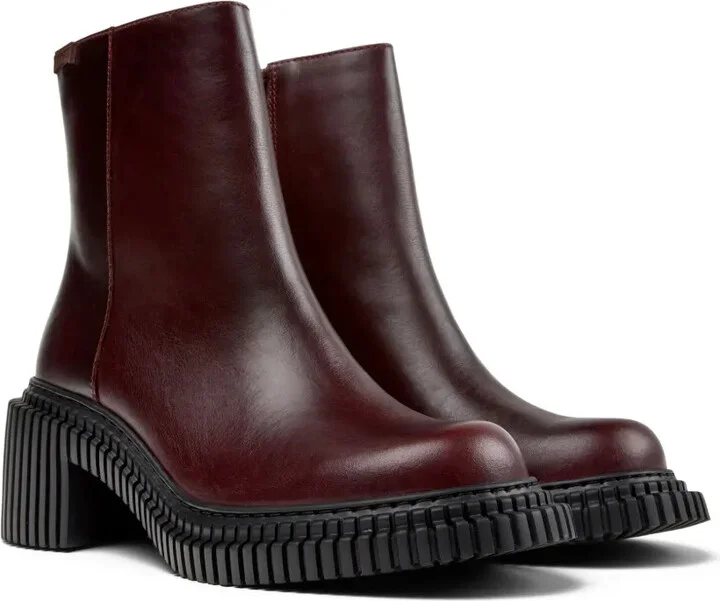 70mm Pix London leather zip-fastening block-heel boots - Image 2