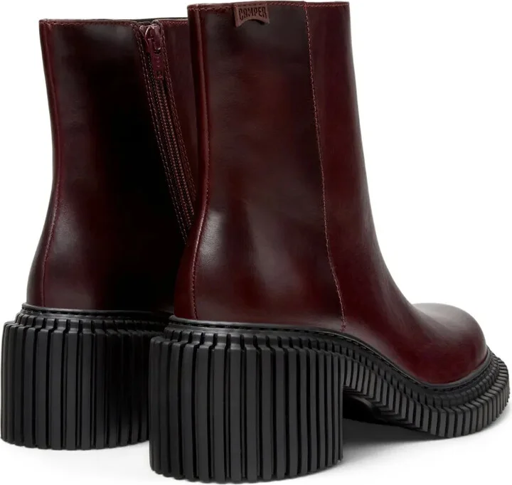 70mm Pix London leather zip-fastening block-heel boots - Image 3