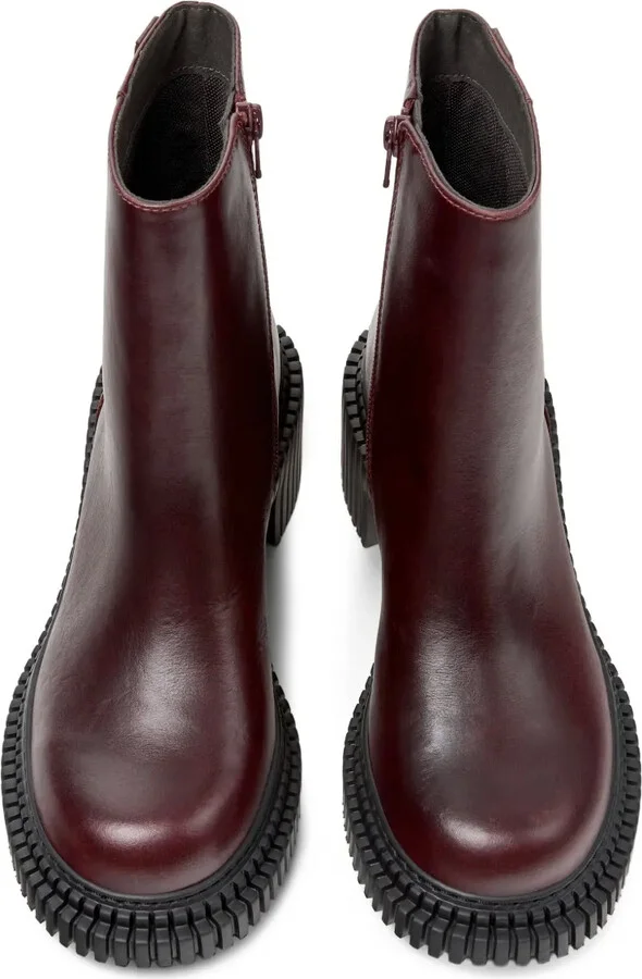 70mm Pix London leather zip-fastening block-heel boots - Image 4