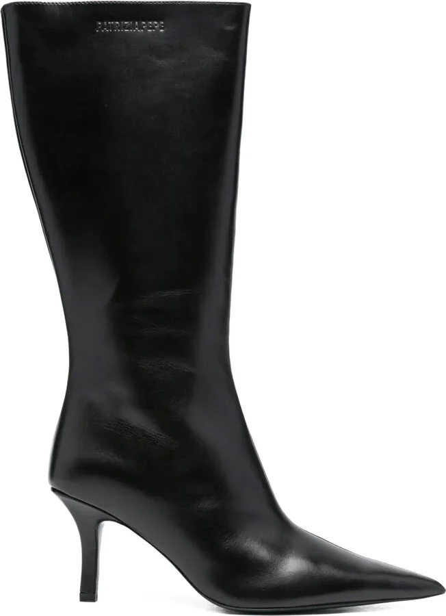 70mm Pointed-Toe Calf Leather Boots