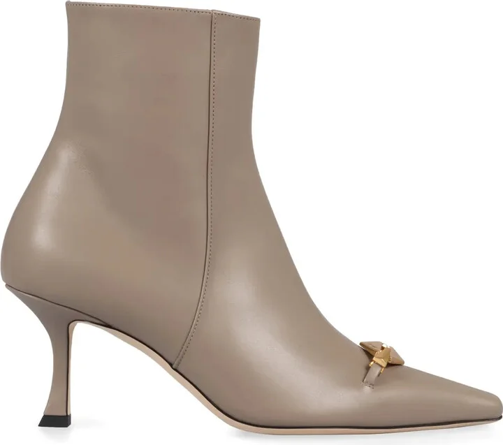 70mm Pointed-Toe Leather Boots
