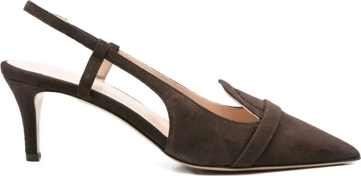 70mm Pointed-Toe Slingback Pumps