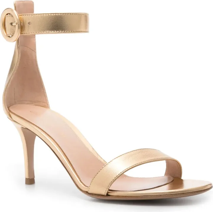 70mm Portofino metallic leather sandals - Image 2