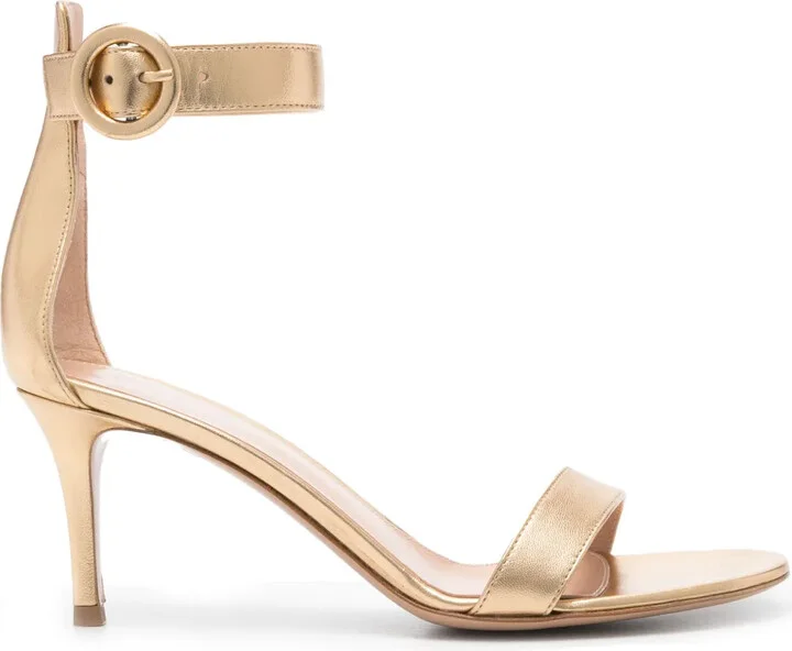 70mm Portofino metallic leather sandals