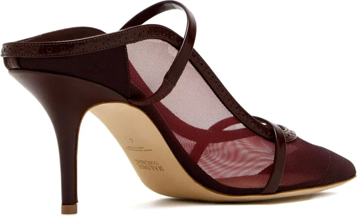 70mm Sheer Mesh Pointed-Toe Mules - Image 3