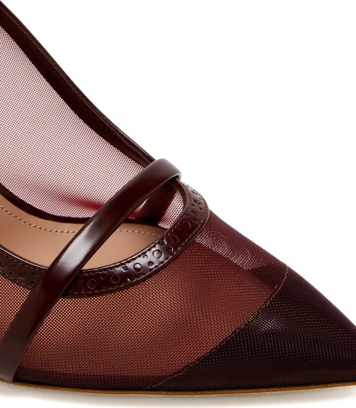 70mm Sheer Mesh Pointed-Toe Mules - Image 4