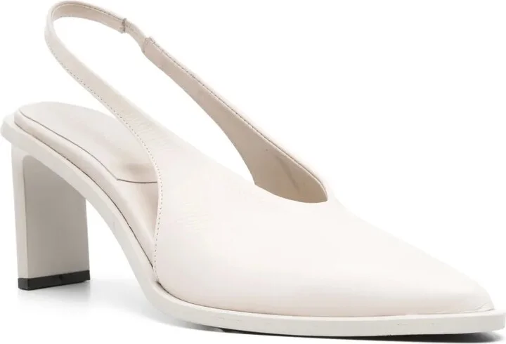 70mm Slingback Leather Pumps - Image 2