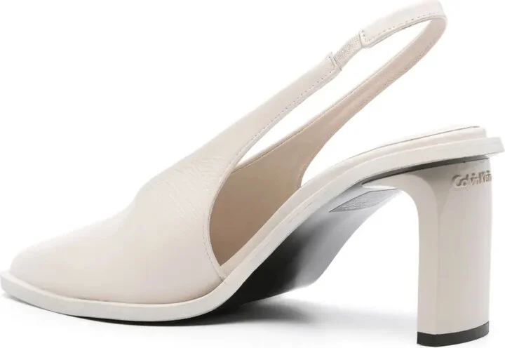 70mm Slingback Leather Pumps - Image 3